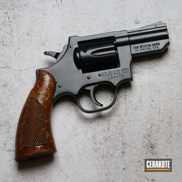 Smith & Wesson Revolver Cerakoted Using Blackout