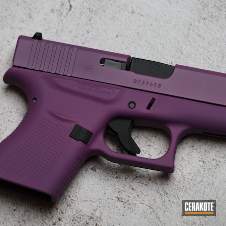 Powder Coating: Glock 43,9mm,Graphite Black H-146,Glock,Wild Purple H-197,S.H.O.T,Pistol,Handgun
