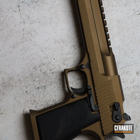 Powder Coating: Graphite Black H-146,S.H.O.T,Pistol,50ae,Desert Eagle,Handgun,Burnt Bronze H-148,.50