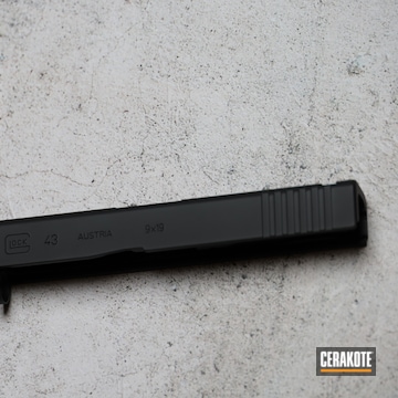 Glock 43 Slide Cerakoted Using Graphite Black