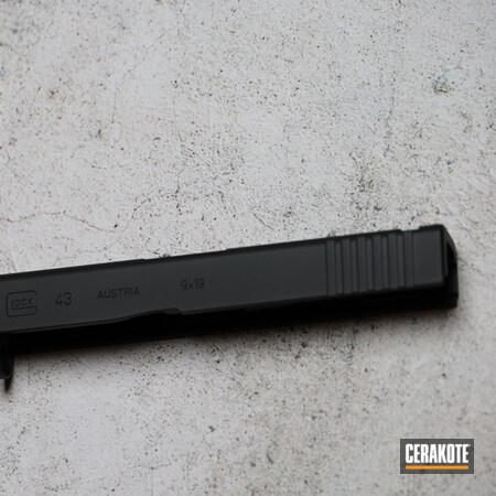 Powder Coating: Glock 43,Slide,9mm,Graphite Black H-146,Glock,S.H.O.T,Pistol,Handgun,Pistol Slide