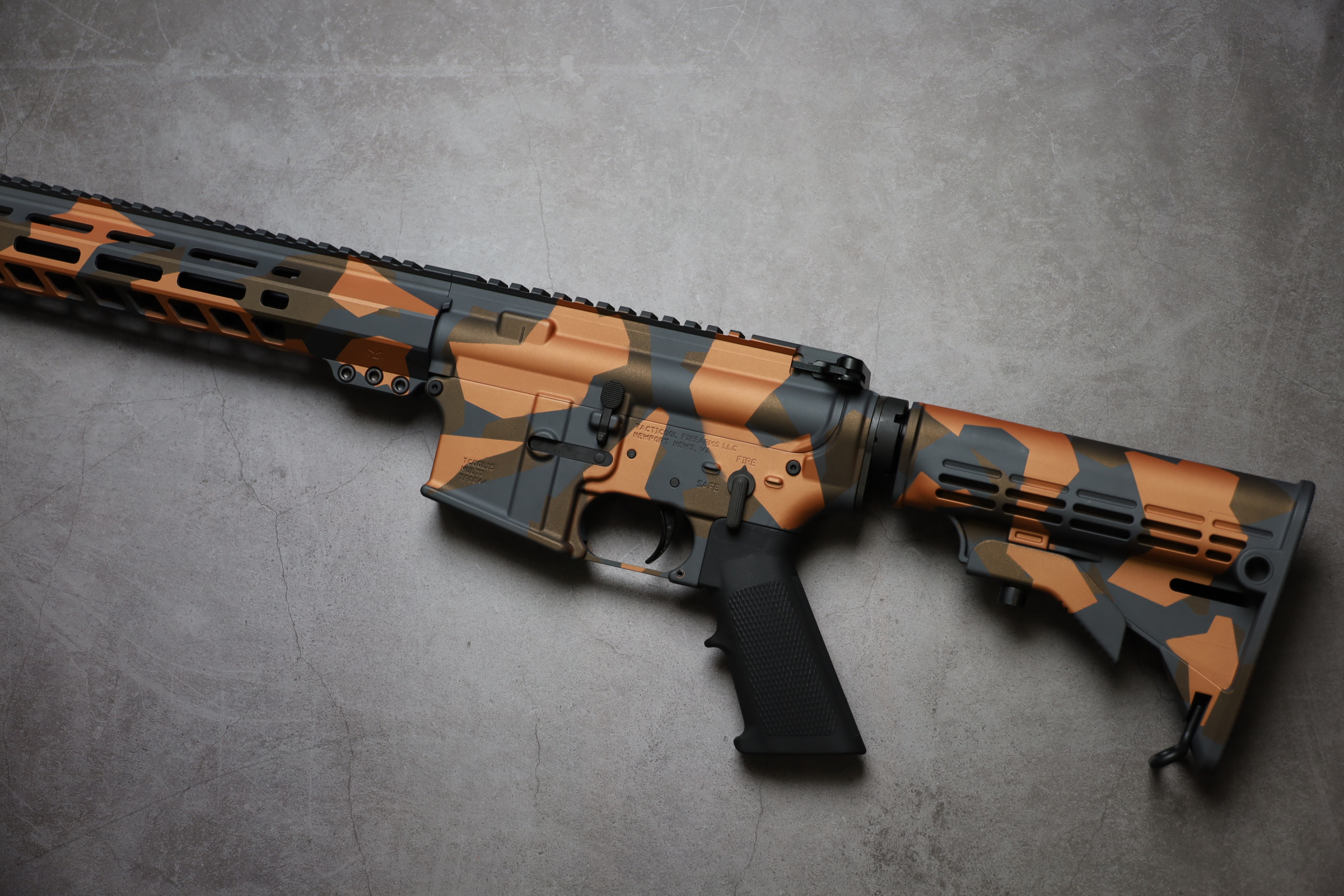 Splinter Camo AR Cerakoted using Midnight Bronze, Sniper Grey and ...