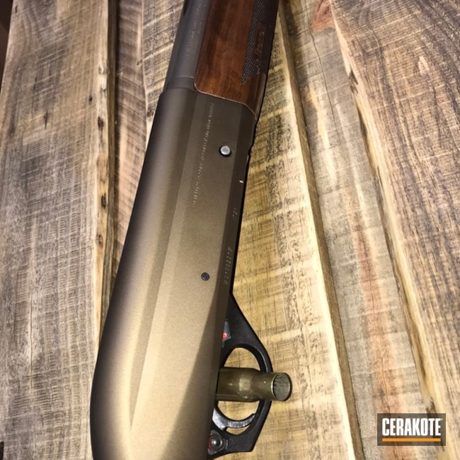 Benelli Shotgun Cerakoted Using Midnight Bronze