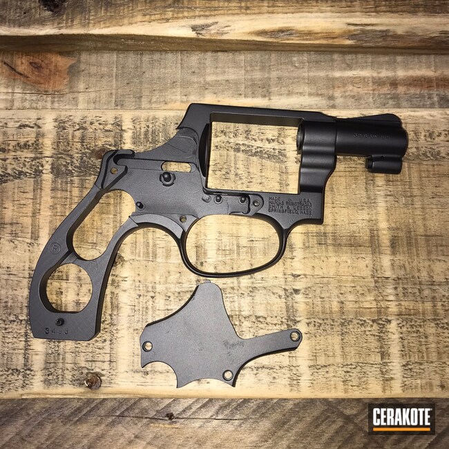 Cerakoted: S.H.O.T,38 Special,Smith & Wesson,Revolver,Restoration,Armor Black H-190