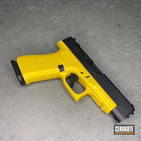 Powder Coating: Conceal Carry,Glock,Corvette Yellow H-144,Frame,Pistol,Glock Frame,Handgun Frame,Firearms,Handgun,48 MOS