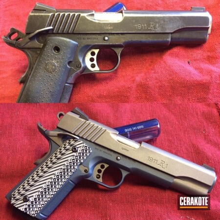 Powder Coating: 1911,Pistol,Blue Titanium H-185,Remington,Stainless H-152