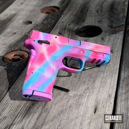 Powder Coating: Smith & Wesson,Bazooka Pink H-244,BLUE RASPBERRY H-329,Wild Purple H-197,S.H.O.T,Pistol,.380,Tie Dye,Prison Pink H-141