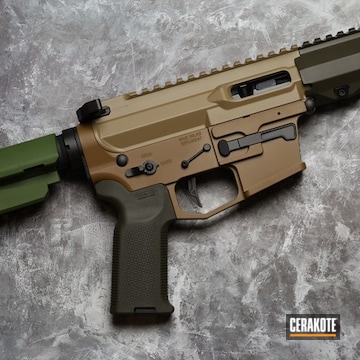 Ar-9 Cerakoted Using Magpul® O.d. Green, Multicam® Bright Green And Coyote Tan