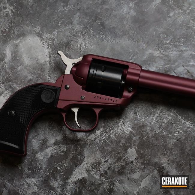Cerakoted: S.H.O.T,Ruger,BLACK CHERRY H-319,Revolver,.22LR,Wrangler,Handgun