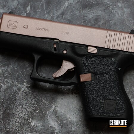 Powder Coating: ROSE GOLD H-327,Glock 43,9mm,Glock,S.H.O.T,Pistol,Handgun