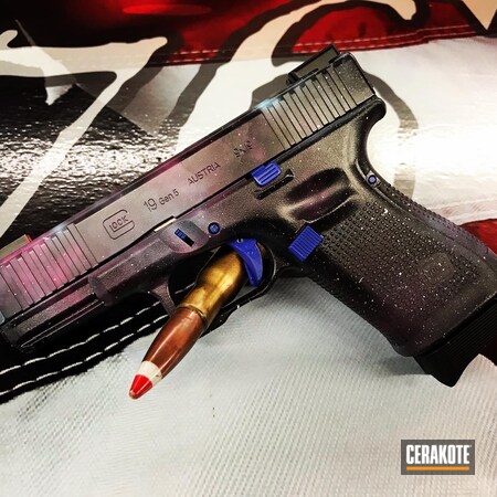Powder Coating: 9mm,Bright White H-140,Graphite Black H-146,BLUE RASPBERRY H-329,Wild Purple H-197,S.H.O.T,Periwinkle H-357,SIG™ PINK H-224,Glock 19 Gen 5,Custom Glock,Galaxy