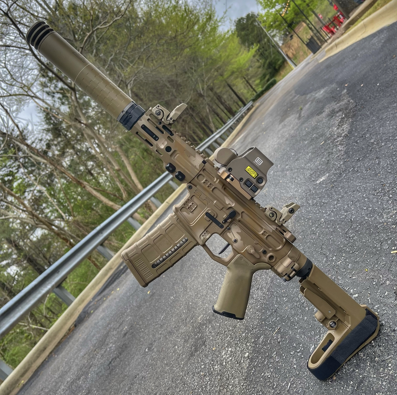 Custom Camo AR Cerakoted using Desert Sand, Glock® FDE and Magpul® Flat ...