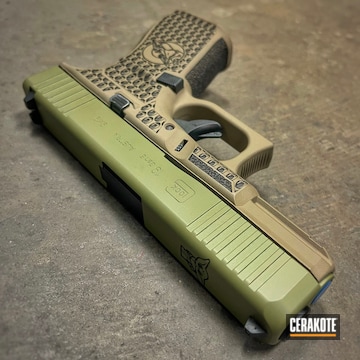 Glock 19 Cerakoted Using Forest Green And Magpul® Flat Dark Earth