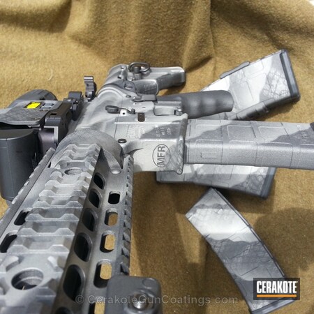 Powder Coating: DPMS Panther Arms,Scales,Ultrablend Camo,Cobalt H-112,Tactical Rifle,Tungsten H-237,Titanium H-170