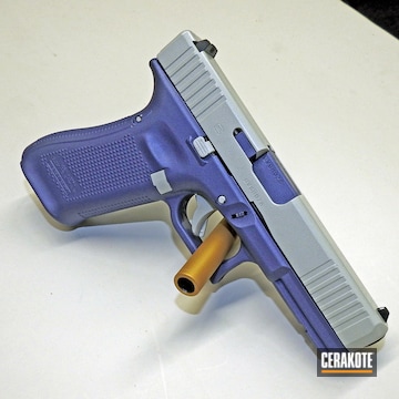 Glock 17 Cerakoted Using Cerakote Fx Cosmic, Frost And Crushed Orchid