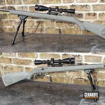 Cerakoted Bolt Action Rifle In H-146 And H-214