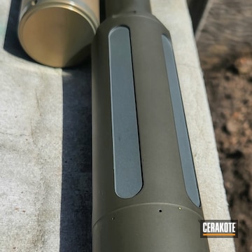 Air Rifle Cerakoted Using Platinum Grey, Magpul® O.d. Green And Magpul® Flat Dark Earth