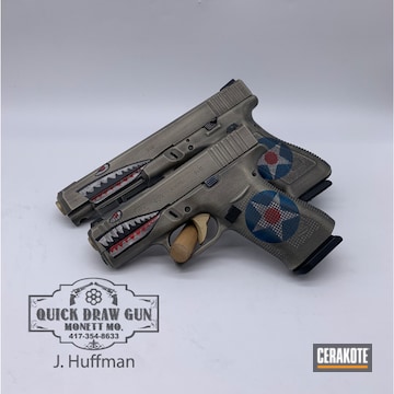 Distressed Glock 43x's Cerakoted Using Savage® Stainless