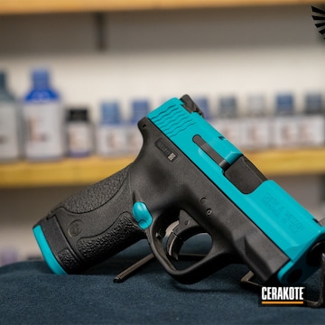 Smith & Wesson M&p Cerakoted Using Aztec Teal