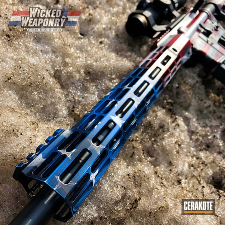 Powder Coating: AR Rifle,S.H.O.T,Stormtrooper White H-297,USMC Red H-167,BLUE FLAME C-158,Distressed American Flag