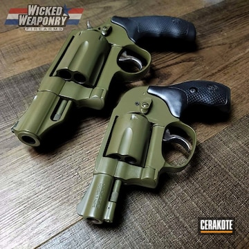 Smith & Wesson Revolvers Cerakoted Using Magpul® O.d. Green