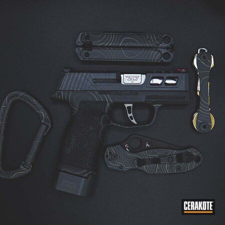 Powder Coating: Topographical Map,Tools,BLACKOUT E-100,S.H.O.T,Pistol,EDC,Topographical,Knife,Concrete E-160,EDC Tactical