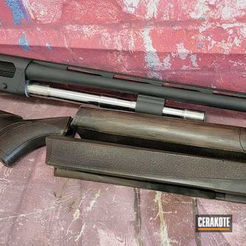 Cerakoted Graphite Black And Patriot Brown Rifle