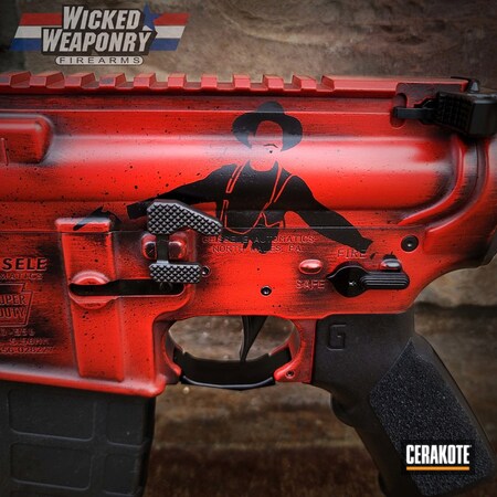 Powder Coating: Firearm,BLACKOUT E-100,S.H.O.T,Tombstone,FIREHOUSE RED H-216