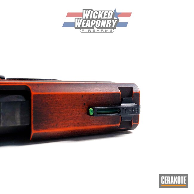 Cerakoted: BLACKOUT E-100,Hunter Orange H-128,Slide,Pistol Slides