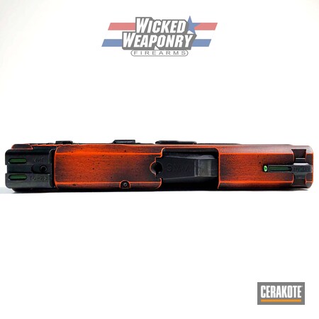 Powder Coating: Hunter Orange H-128,Slide,BLACKOUT E-100,Pistol Slides