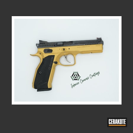 Powder Coating: CZ Shadow 2,S.H.O.T,Handguns,Gold H-122,CZ Shadow II