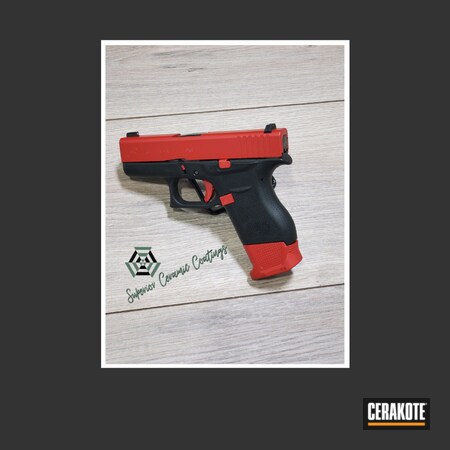 Powder Coating: Glock 43,Glock,S.H.O.T,Handguns,HABANERO RED H-318,Handgun