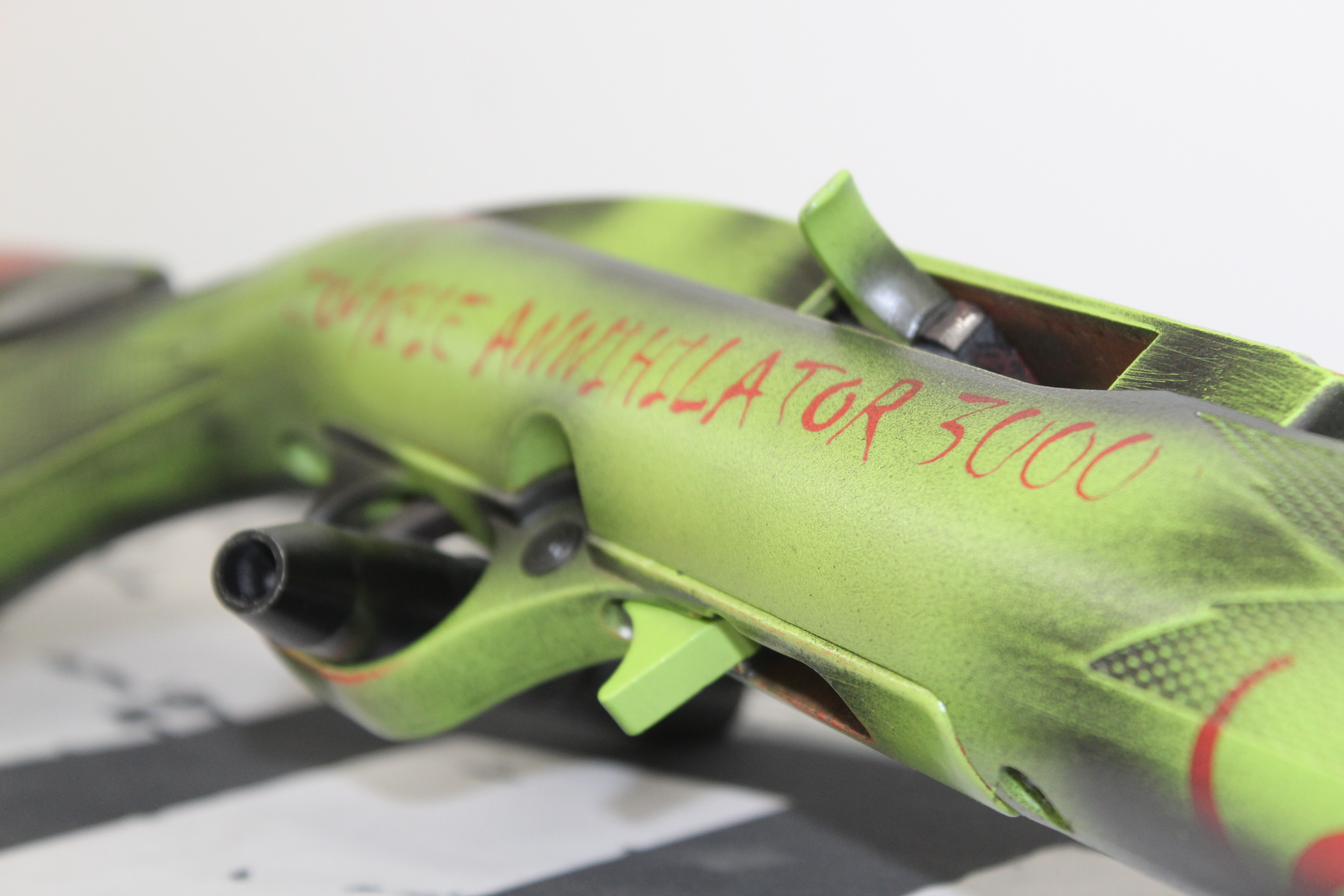 Zombie Apocalypse Themed Rifle with a Zombie Green, Crimson and ...