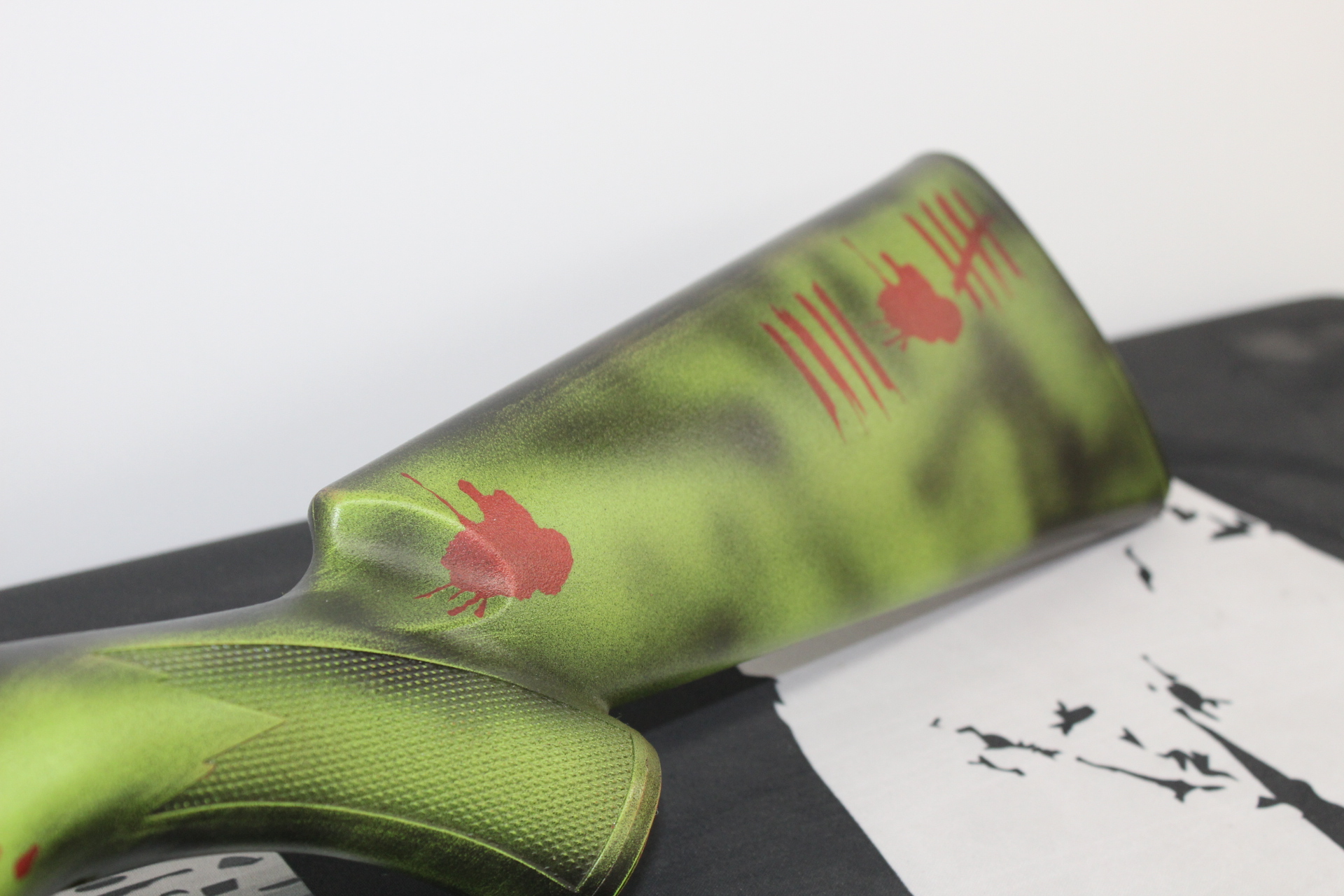 Zombie Apocalypse Themed Rifle with a Zombie Green, Crimson and ...