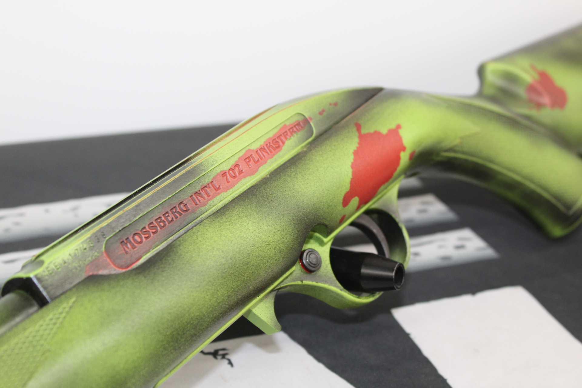Zombie Apocalypse Themed Rifle with a Zombie Green, Crimson and ...