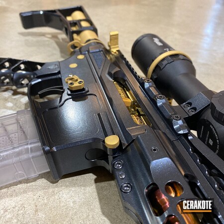 Powder Coating: AR Rifle,S.H.O.T,Gold H-122,Firearms,HIGH GLOSS CERAMIC CLEAR MC-160,Carbon