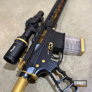 High Gloss Ceramic Clear And Gold Rifle