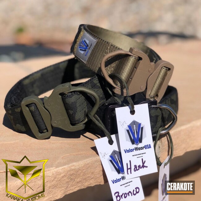 Cerakoted O.d. Green And M17 Coyote Tan K9 Harnesses