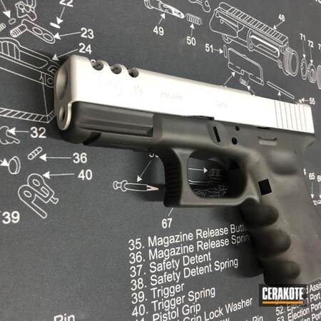 Powder Coating: Satin Aluminum H-151,Glock,S.H.O.T,Pistol,Armor Black H-190