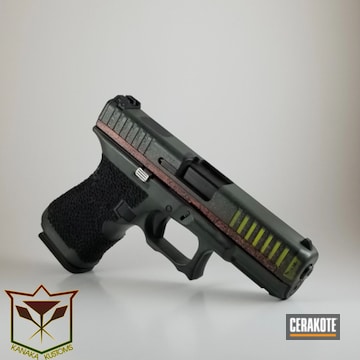 Charcoal Green, Armor Black, Lemon Zest And Habanero Red Mandalorian Inspired Glock 44