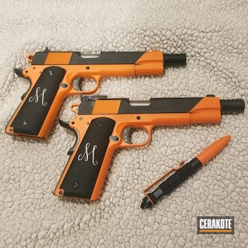 Cerakoted Hunter Orange Matching Pistols