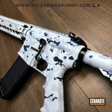Cerakoted Sniper Grey, Stormtrooper White And Blackout Firearm