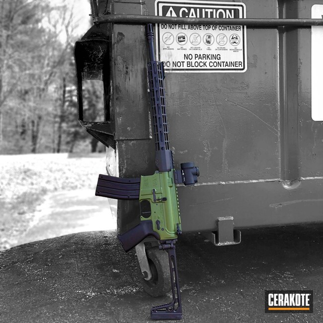 Cerakoted: S.H.O.T,Firearm,Noveske Bazooka Green H-189,MULTICAM® DARK GREY H-345