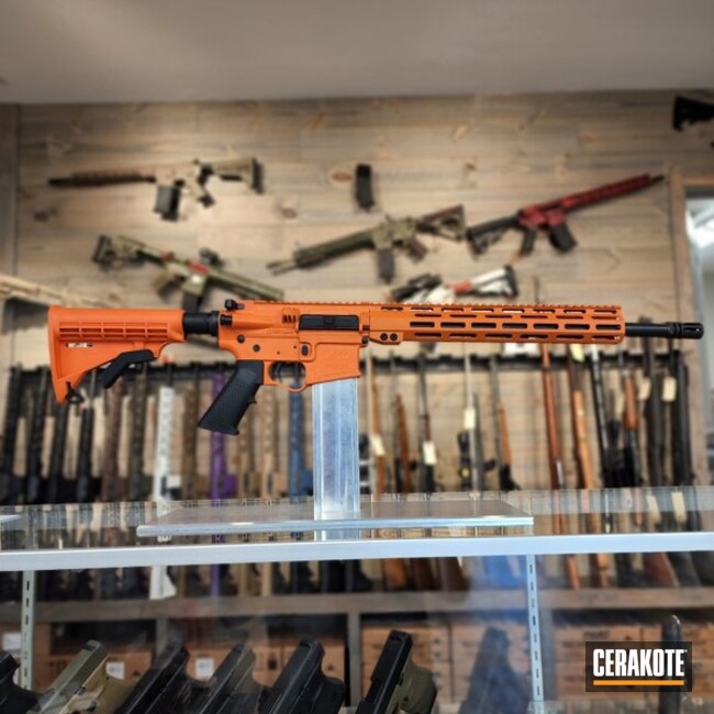 Cerakoted Hunter Orange Ar Build In H-128