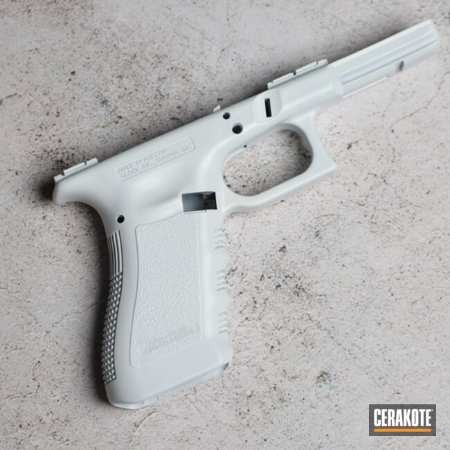 Cerakoted Whiteout Glock Frame In H-297