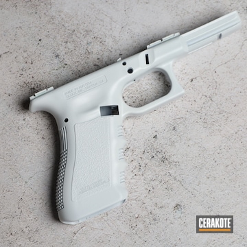 Cerakoted Whiteout Glock Frame In H-297