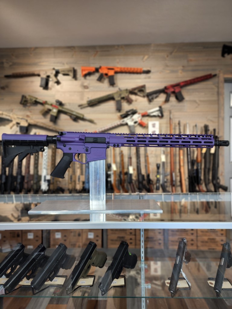 AR Rifle Done in a Bright Purple Finish | Cerakote