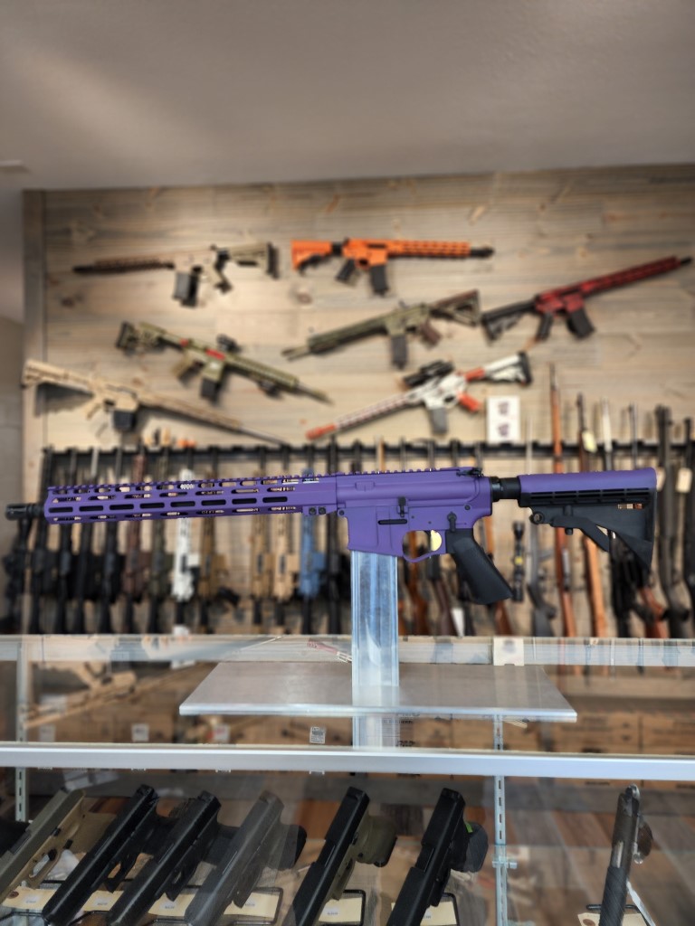 AR Rifle Done in a Bright Purple Finish | Cerakote
