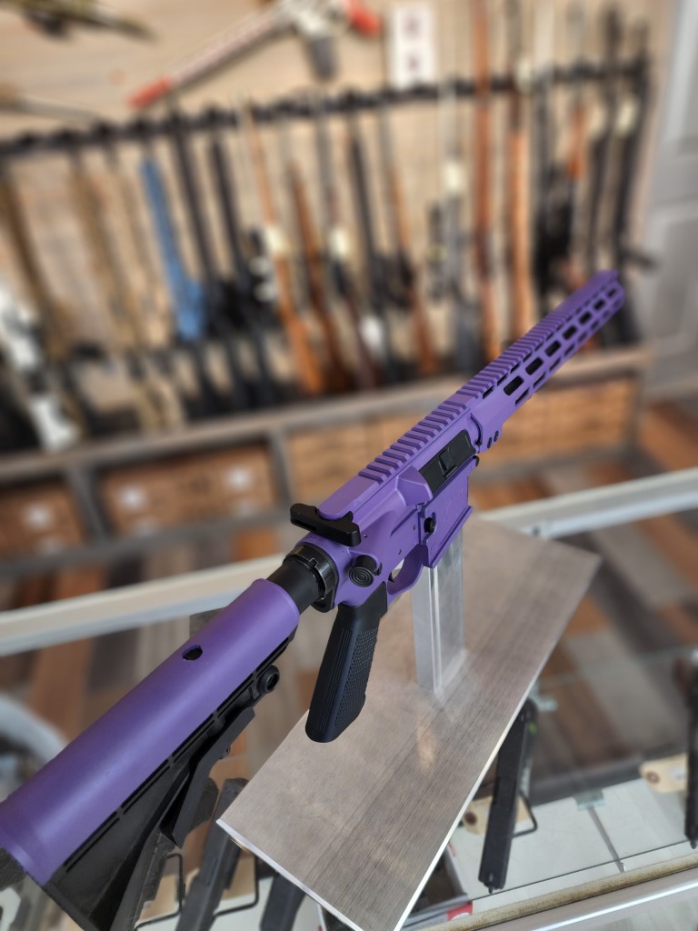 AR Rifle Done in a Bright Purple Finish | Cerakote