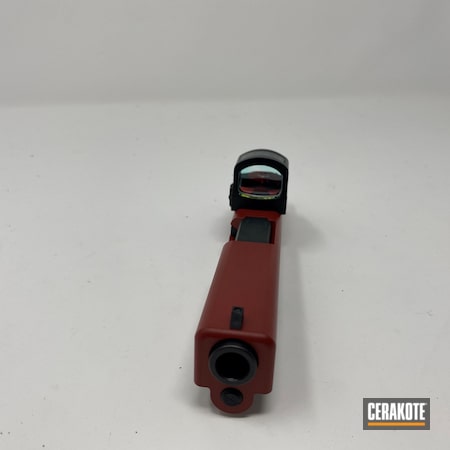 Powder Coating: 9mm,Optic Cut and Cerakote,Crimson H-221,Glock,S.H.O.T,Glock 23,Custom Glock